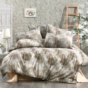 Παπλωματοθήκη Forest 311 Beige DimCol Υπέρδιπλο 220x240cm Βαμβάκι-Πολυέστερ