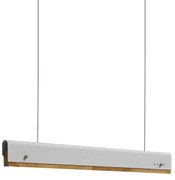 Φωτιστικό οροφής Rafmole Led λευκό μέταλλο-ξύλο 120x7.5εκ Υλικό: METAL - WOOD 342-000060