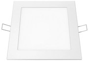 Panel Led Χωνευτό Plato1240SW 12W 4000K 950lm White Aca Τετράγωνο Αλουμίνιο