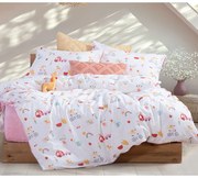 Σετ Σεντόνια Παιδικά 170X260 Happy Today White/Pink 5205495603605