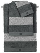 Πετσέτες Μπάνιου (Σετ 3τμχ) Guy Laroche Stencil Silver - Anthracite 500gsm
