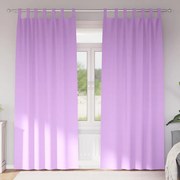 vidaXL Κουρτίνες με κουρτίνες 2 pcs Μοβ 260 x 140 εκ. Πολυεστέρας