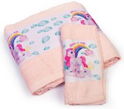 Βρεφικές Πετσέτες (Σετ 2τμχ) Dimcol Unicorn 315 Pink