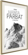 Αφίσα - Peaks of the World: Nanga Parbat - 40x60 - Χρυσό - Με πασπαρτού