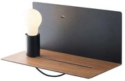 Φωτιστικό Τοίχου - Απλίκα I-Flash-AP NER Black Luce Ambiente Design Μέταλλο,Ξύλο