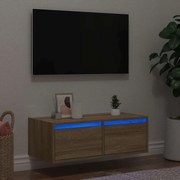 ντουλάπι τηλεόρασης vidaXL με φώτα LED Sonoma Oak 75x35,5x25 cm