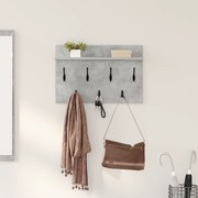 vidaXL Τοίχου Κρεμάστρα με ράφι Επιτοίχιο Γκρι σκυροδέματος 60 x 40 x 12 cm
