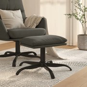 Υποπόδιο Σκούρο Γκρι 60x60x36 εκ. Βελούδινο 341579