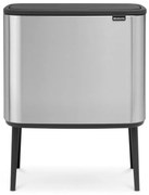 Κάδος απορριμμάτων Brabantia Bo Touch 11+23L, Εύκολο κλείσιμο, Αντιολισθητική βάση, Ανθεκτικό στα δακτυλικά αποτυπώματα, Inox/Ματ