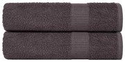 Πετσέτες Μπάνιου 2 τεμ. FROGN Ανθρακί 100x150 εκ. 100% Βαμβάκι