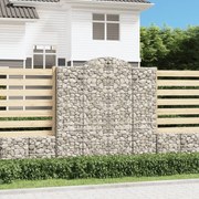 vidaXL Συρματοκιβώτια Τοξωτά 15 τεμ. 200x50x200/220 εκ. Γαλβαν. Ατσάλι