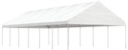 vidaXL Κιόσκι με Τέντα Λευκό 13,38 x 5,88 x 3,75 μ. από Πολυαιθυλένιο