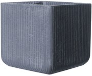 Κασπώ Πήλινο Stripe C-4170-8 37x37x32cm Dark Grey Supergreens Πηλός