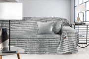 Ριχτάρι Τριθέσιος Polycotton Chenille Sydney Silver 180x300εκ. Guy Laroche