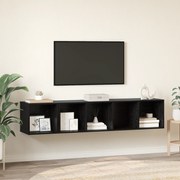 vidaXL 2 pcs Μαύρη δρυς 37 x 37 x 142.5 εκ Επεξεργασμένο ξύλο