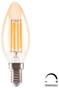 ΛΑΜΠΤΗΡΑΣ LED FILAMENT 4W E14 3000K ΧΡΥΣΟ DIMMABLE HM4048.02 - 3000K - HM4048.02