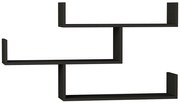 Ραφιέρα τοίχου Tiber pakoworld χρώμα ανθρακί 120x22x67εκ 119-000892