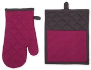 Σετ Πιάστρα &amp; Γάντι Perfetto Mauve 20x25 &amp; 17x27 - Nef-Nef Homeware