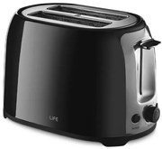 Life Crispy Φρυγανιέρα 2 Θέσεων 750W Μαύρη (221-0258)
