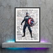 Πόστερ &amp;  Κάδρο Comic Captain America CM009 21x30cm Εκτύπωση Πόστερ (χωρίς κάδρο)