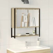 vidaXL Καθρέφτης Μπάνιου Μπεζ 60 x 16 x 60 εκ Επεξεργασμένο ξύλο