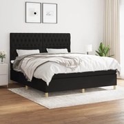 ΚΡΕΒΑΤΙ BOXSPRING ΜΕ ΣΤΡΩΜΑ ΜΑΥΡΟ 180X200 ΕΚ. ΥΦΑΣΜΑΤΙΝΟ 3142595