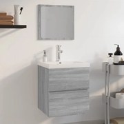 vidaXL Σετ Επίπλων Μπάνιου Γκρι Sonoma Επεξεργασμένο Ξύλο