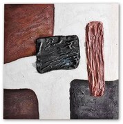 Πίνακας Καμβάς 839452 60x60cm Brown-Black-White Ankor Τετράγωνοι Καμβάς
