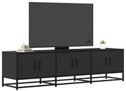 vidaXL Έπιπλο Τηλεόρασης Μαύρο 150x35x41 εκ. Επεξεργ. Ξύλο / Μέταλλο