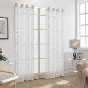 vidaXL Κουρτίνες 2 pcs Λευκό 140 x 245 cm Πολυεστέρας