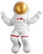 Διακοσμητικό Τοίχου Peace Sign Astronaut 565TNL1171 35x10x47cm White-Gold Wallity Πολυέστερ