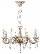 Πολυέλαιος Κρεμαστό Φωτιστικό Οροφής 5304 οκτάφωτο μπεζ πατίνα InLight-5304-8-Μπεζ 5304-8