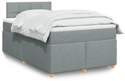 ΚΡΕΒΑΤΙ BOXSPRING ΜΕ ΣΤΡΩΜΑ ΑΝΟΙΧΤΟ ΓΚΡΙ 120X190 ΕΚ. ΥΦΑΣΜΑΤΙΝΟ 3286619