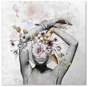 Πίνακας σε καμβά Hidden Face" Megapap ψηφιακής εκτύπωσης 60x60x3 εκ."