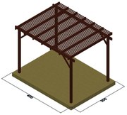 Πέργκολα με περσίδες 9,5εκ. 300 x 400εκ