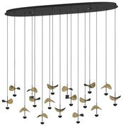 Φωτιστικό Οροφής Dracera 390343 155x33x220cm Led Black-Gold Eglo