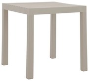 DALTON Τραπέζι Κήπου-Βεράντας Μέταλλο Βαφή Γκρι, PP-UV Γκρι 72x72x74cm