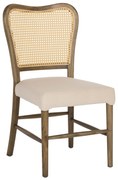Καρέκλα C9406.04 Ξύλο Toon με Rattan και Ύφασμα 47x52x91,5Υεκ. 47x52x91.5 εκ.