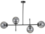 Φωτιστικό Οροφής - Ράγα Favori 941RTN1235 90x15x65cm 4xE27 40W Black Opviq