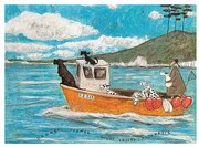 Εκτύπωση τέχνης Sam Toft - Dogger, Fisher, Light Vessel Automatic