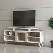 Έπιπλο Τηλεόρασης Με Ζιγκόν Kutay 788DEC3002 120x29,5x56,9cm White-Cordoba