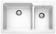 Blanco Naya 8 White SILGRANIT™ PuraDur™ Γρανιτένιος Νεροχύτης Ένθετος με 2 Γούρνες 81,5x50cm