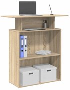 Γραφείο Υποδοχής από Sonoma Δρυς 100x40x104 εκ. από Τεχνητό Ξύλο