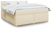 ΚΡΕΒΑΤΙ BOXSPRING ΜΕ ΣΤΡΩΜΑ ΚΡΕΜ 180X200 ΕΚ. ΥΦΑΣΜΑΤΙΝΟ 3289078