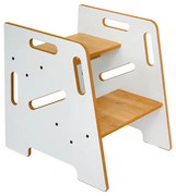 Πύργος εκμάθησης Steppy pakoworld λευκό-φυσικό mdf 34x39x39εκ