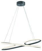 Arkolight Μοντέρνο Φωτιστικό Κρεμαστό LED 42W 4000K Φ60xY120cm Γραφίτης 1716-8/60