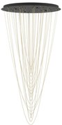 Κρεμαστό Φωτιστικό Led 3000K D78xH150cm Μαύρη Ροζέτα-Αλυσίδες Χρυσαφί Eglo Trepuco 390355