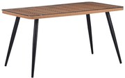 Intrahome Τραπέζι Naoki Intrahome γυάλινο- pe rattan σε φυσική απόχρωση με μαυρα πόδια 140x80x78εκ | SKU: INTRAPA-251111160