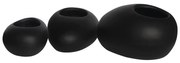 FLOWER POT-ROCK Set 3 τεμαχίων, Cement Απόχρωση Black  40x30x19- 50x32x19- 56x43x29cm [-Μαύρο-] [-Artificial Cement (Recyclable)-] Ε6320,S2