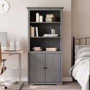 vidaXL Βιβλιοθήκη BODO Γκρι 80 x 40 x 172 εκ. από Μασίφ Ξύλο Πεύκου